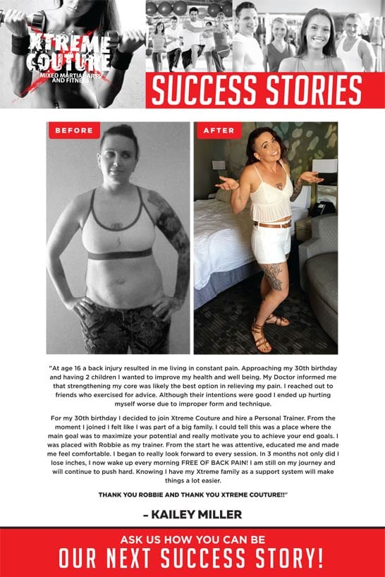 Kailey Miller&rsquo;s transformation at Xtreme Couture